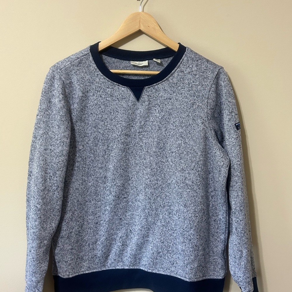 L.L. Bean  Heathered Gray Crewneck Sweater